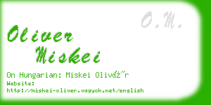 oliver miskei business card